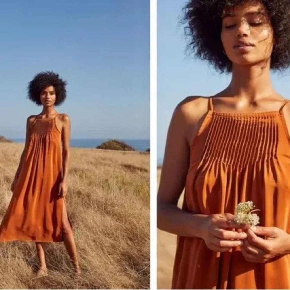 Christy Dawn Rust Midi Dress